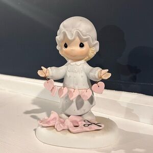 Enesco Precious Moments Figurine with Pink Hearts
